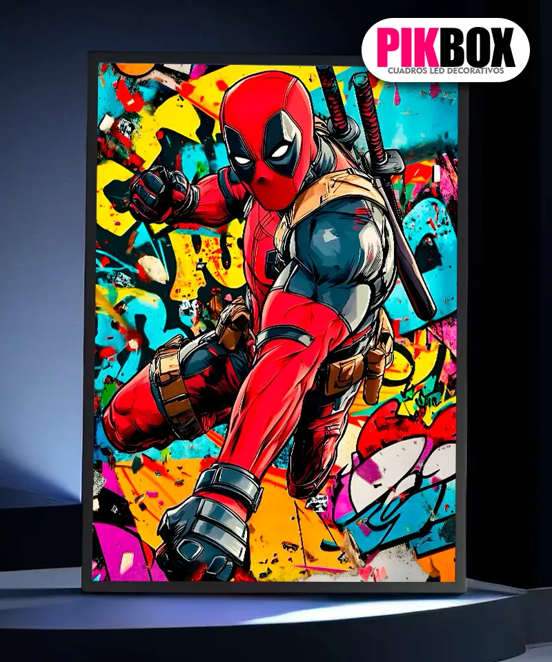 Cuadro Led Deadpool #2 Recargable