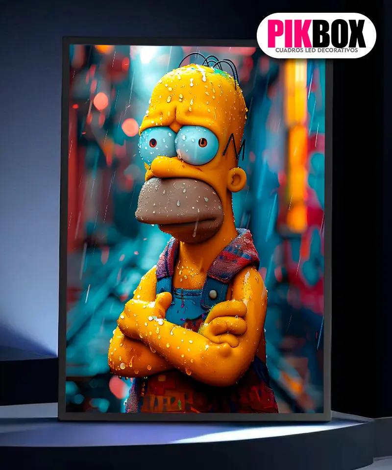 Cuadro Led Homero Simpson #1 Recargable