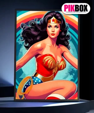 Cuadro Led Wonder Woman #1 Recargable